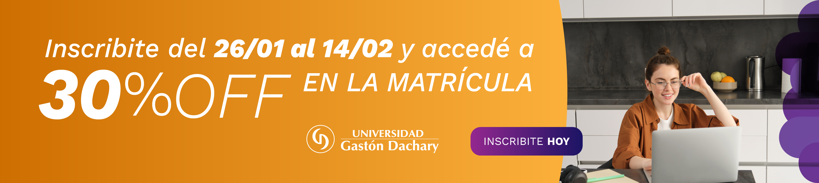 Inscripciones 26 - 30% OFF